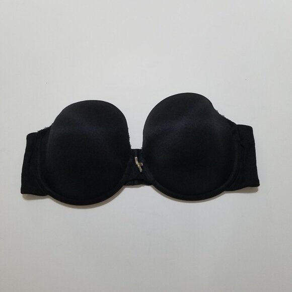 Heidi Klum Intimates Lined Strapless Bra Black Size 38C - Picture 1 of 9